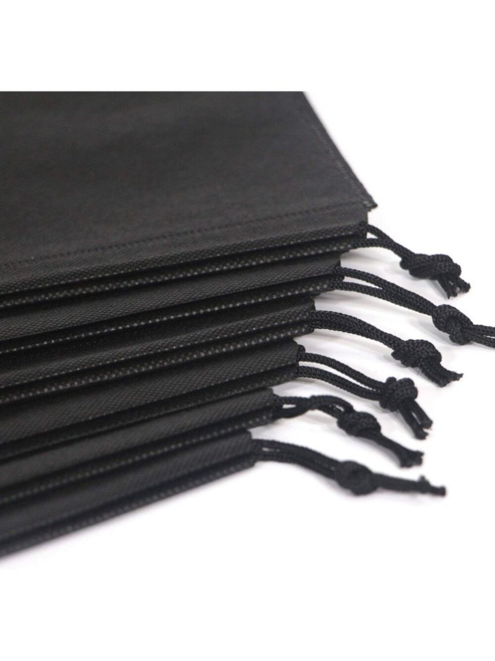 12PCS Travel Shoe Bags with Rope - Large Storage Pouches for Men & Women, Black - Picture 5 of 7